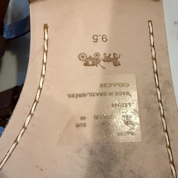 Coach Jessica Saddle Leather Toe Post Sandals Size 9.5 - Picture 4 of 10